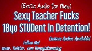 Horny Teacher Gets Poked Hard 18 Yo Lover during Detention Climax on her Boobies ( Erotic ASMR for Males)