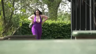 Purfect In Purple - Part 2 - Great Cleavage in Public!