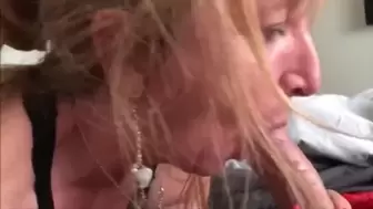 Blonde GILF Oral Sex Hand-Job and Sperm in Mouth