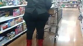 Sweet Black FAT WOMAN in Walmart this time