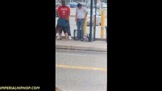 Fiance catches his wifey cheating at the bus stop after sex