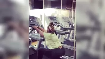 Slim fat older treadmill workout