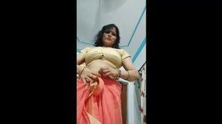 Indian Aunty Saree Strip