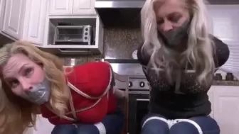 2 MILFs Duct Film Gagged in Boots Bondage