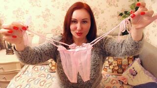 Pink Lace Panties with a Fucking Hole
