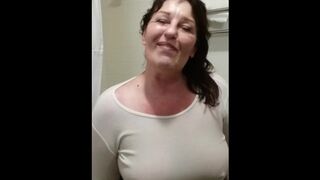 V582 Part 1 of Fully Dressed Shower with Masturbate