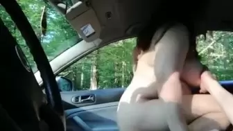 Nasty Dogging Wifey Stay Pregnant after Sex with Stranger in Car
