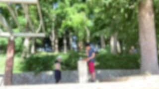 【sexy Interval Training】i Trained in the Park with a Boyish Korean Fuck Buddy. [spanking]