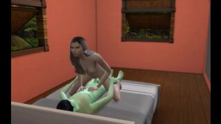 Sims4 the Alien Licked the Snatch Dugout and Sexed her