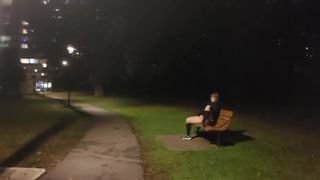 Woman caught mastrubating on park bench at night