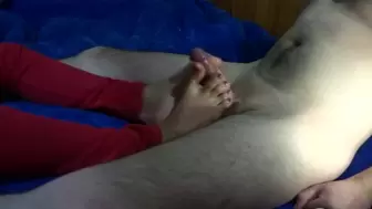 My stepaunt lost a bet and gives me a footjob (Part two)