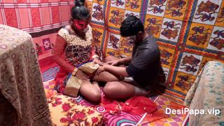 Fine Indian bhabhi slammed very rough sex in sari by devar