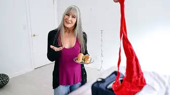 Horny Step Grandma Leilani Lei Fucks Fresh Prick And Makes Him Jizz On Her Face - PervNana