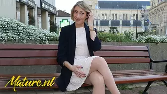Pretty French MILF Waiting Outside To Be Picked Up & Banged In Her Butt