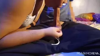 My friend's mom give me a soft and deep bj in her room