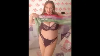 MariaOld milf with natural large melons fingering vagina after sweet strip dance