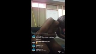Chicago Female Stripper Showing her Titties on IG Live!!!!!