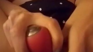 Cumming on video just to see what it looks like