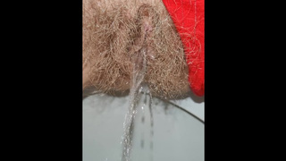Massive Hayry Snatch Peeing along with Loud Anal Farting For Toilet Bizarre Couple Only!