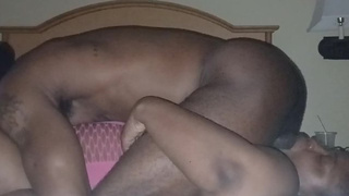 MASSIVE BALLS SITTING IN HER MOUTH WHILE GORILLA PUNCHER EATS HER TWAT OUT!!!!!!!!!!!