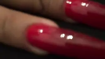 Sexy Long Red Nails Fingernails Latina