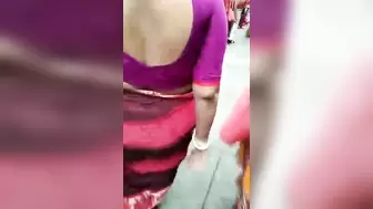 Sexy pink blouse saree indian bhabhi
