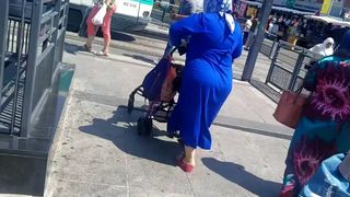Blue hijab big ass