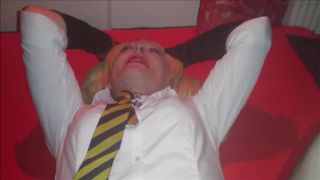 Joy in her school uniform gets fucked and caned