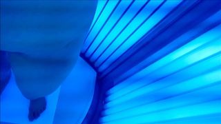 Polish MILF Massage in Solarium her Small Tits and Hot Pussy