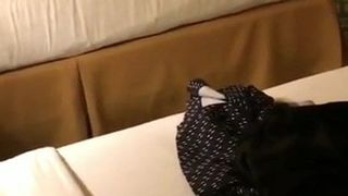 Hubby films brunette Hotwife getting BBC creampie in hotel