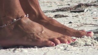 Mature feet beach 4