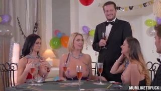 News years party turns into group fuck