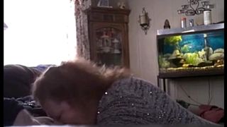 Christine Krug sucks off a cock and swollows sperm