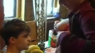 Russian Mom and Step-Son Blowjob and Passional