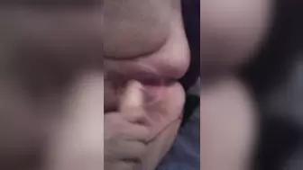 Grandma vibrator cum with Grandpa's cock in her face