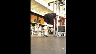 Candid pawg blonde training that ass in tight black spandex